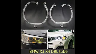 BMW X3 F25 X4 F26 daytime running light tube strip DRL guide circle angel eyes ring headlight repair