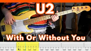 U2 - With Or Without You [1987] | BASS Cover | TABS