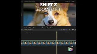 Final Cut Pro Shortcut | Shift-Z | Zoom to Fit