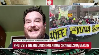 Protesty niemieckich rolników paraliżują Berlin | W. Krysiak | Republika Dzień