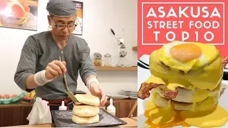 Tokyo Street Food Asakusa Top 10 Hidden Backstreet Tour | Fluffiest Japanese Pancakes Ever!
