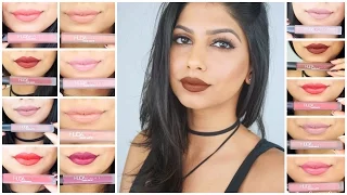 Huda Beauty Liquid Lipstick (Mini) Review & Swatches on Medium Skin