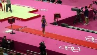 Sam Mikulak doing the Vault in North Greenwich Arena (July 28, 2012) for London 2012 Olympic