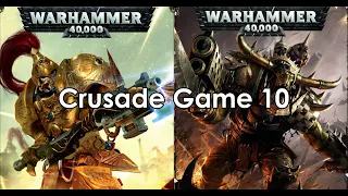 WH 40K 9th Ed Crusade Adeptus Custodes vs Orks Game 10  battle report
