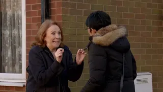 Coronation Street, 13th January 2020 - Cathy hears Geoff shouting at Yasmeen