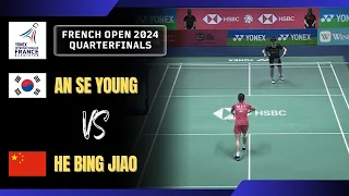 QF | An Se Young vs He Bing Jiao | French Open 2024 Badminton