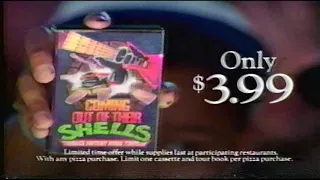 Teenage Mutant Ninja Turtles Cassette at Pizza Hut Commercial (1990)