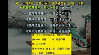 唐•白居易 琵琶行讲解 同是天涯沦落人 相逢何必曾相识 中国古典诗词Chinese classical literatureChinese culture Chinese ancient poetry