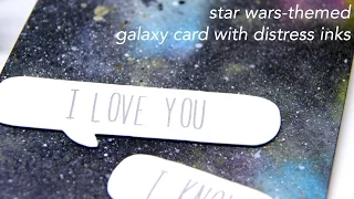 Star Wars-themed Galaxy Card with Distress Inks