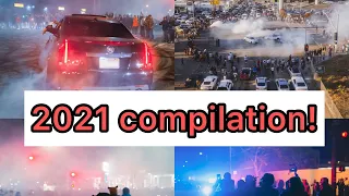 LA TAKEOVERS 2021 COMPILATION! CRASHES, FIGHTS, & CLOSE CALLS!!!