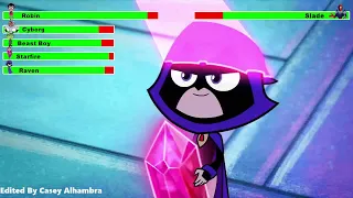 Teen Titans Go! To the Movies (2018) First Battle with healthbars