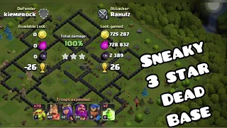 Sneaky Goblin 3 stars dead base..TH12..Highest loot..Clash of Clans