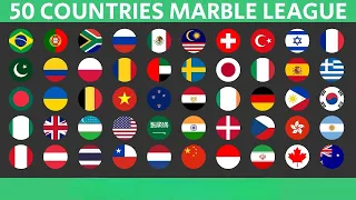 50 Countries Elimination Marble Race in Algodoo