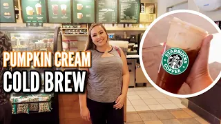 TRYING THE *NEW* STARBUCKS PUMPKIN CREAM COLD BREW