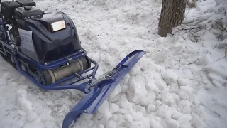 Мотобуксировщик БУРЛАК-М с реверсом и отвалом для уборки снега