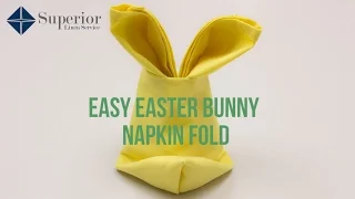 Easy Easter Bunny Napkin Fold