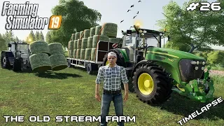 Stacking bales & selling silage | Animals on The Old Stream Farm | Farming Simulator 19 | Episode 26