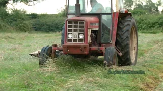 International 674 Tractor and Zweegers PZ Drum Mower