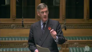 Sir Jacob Rees-Mogg speaks during the King's Speech Debate