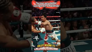 KEITH THURMAN GETS KARMA TALKING TRASH TO PACQUIAO #shorts #mannypacquiao #keiththurman