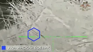 Снайпер 6 тербата 1 АК ВСРФ поразил двух украинских военнослужащих