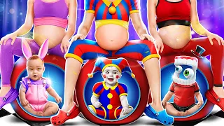 Estou grávida de Jax, Caine e Pomni 🤡🤯 Os incríveis truques de gravidez do circo digital