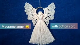 Cool gift ideas 😍 DIY macrame angel . Easy tutorial on how to make macrame angel. Macrame wall art