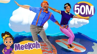 Blippi & Meekah Pretend Surf | Educational Videos for Kids | Blippi and Meekah Kids TV