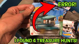 HOT WHEELS 2022 J Case Hitting Stores! I found 4 Treasure Hunts, an ERROR, Exotic Cars, JDM Cars,...