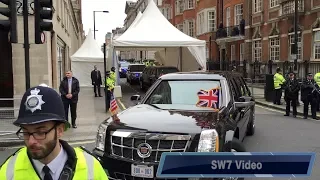 President Obama visit to London, UK April 2016. Motorcade, Corbyn, Secret Service