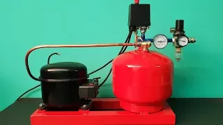 DIY Silent Air Compressor make of fridge motor