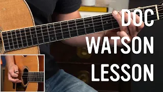 Sittin' On Top of the World Guitar Lesson - DOC WATSON STYLE