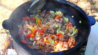 За ЭТОТ ВКУС - ПОЛЖИЗНИ! Венгерское ЧУДО БЛЮДО! Мясо на костре.