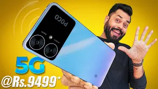 POCO M6 5G Unboxing and First Impressions ⚡ Dimensity 6100+, 90Hz, 2+3Y Updates @Rs.9,499*!