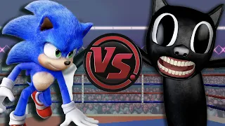 SONIC vs CARTOON CAT! (Cartoon Cat vs Sonic The Hedgehog Cartoon Rap Battle) | CARTOON RAP ATTACK