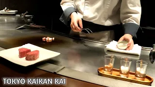 $140 Fine Dining Wagyu Beef Teppanyaki in Tokyo Kaikan Kai, Tokyo Japan