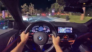 2021 BMW M4 Manual POV Night Drive (3D Audio)(ASMR)