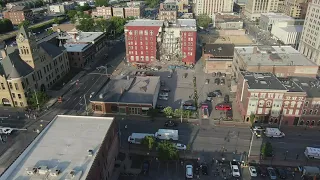 WATCH: Drone footage of the Davenport apartment building collapse