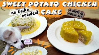 Sweet Potato Chicken Cake | Homemade Cake for Dog | MyPetcipe