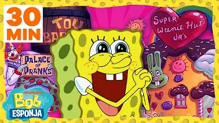 ¡Treinta minutos de los mejores negocios de Fondo de Bikini! | Bob Esponja en Español