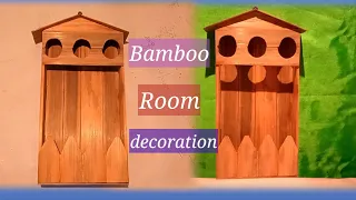 How To Make Bamboo Room Decoration //Wall