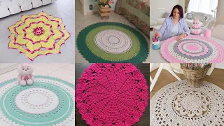 Latest unique pattern of crochet rug designs for different purpose//crochet rug floor mats