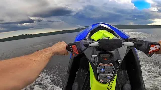 Sea-Doo's In Hurricane Weather  (Back Woods Lake)