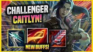 THIS CHALLENGER IS INSANE CAITLYN WITH NEW BUFFS! - Challenger Plays Caitlyn ADC vs Vayne! |