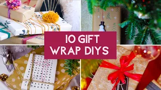 10 Festive Ways to DIY Gift Wrap | How to Wrap Presents