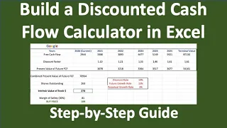 How to value a stock in excel. Discounted Cash Flow in excel – Step by Step with example.