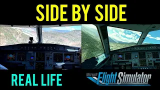 MICROSOFT FLIGHT SIMULATOR 2020 vs REAL LIFE Side by Side Comparison