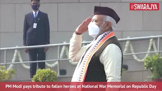 Narendra Modi Pays Tribute To Fallen Heroes At National War Memorial On Republic Day