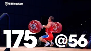 Om Yun Chol (North Korea) 175kg Clean at 56kg 2015 World Weightlifting Championships