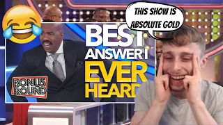 British Guy Reacting to The BEST Answers Ever On Family Feud🤣🤣